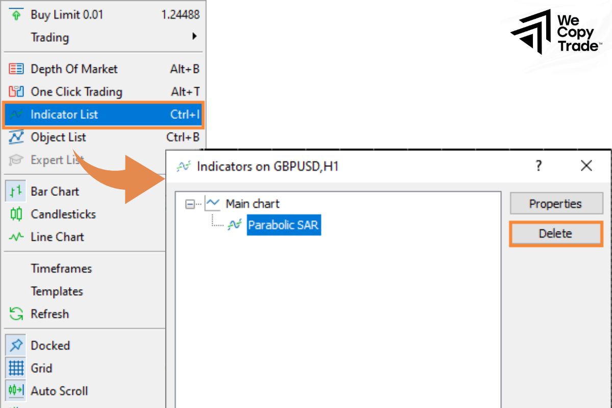 Check and remove custom indicators
