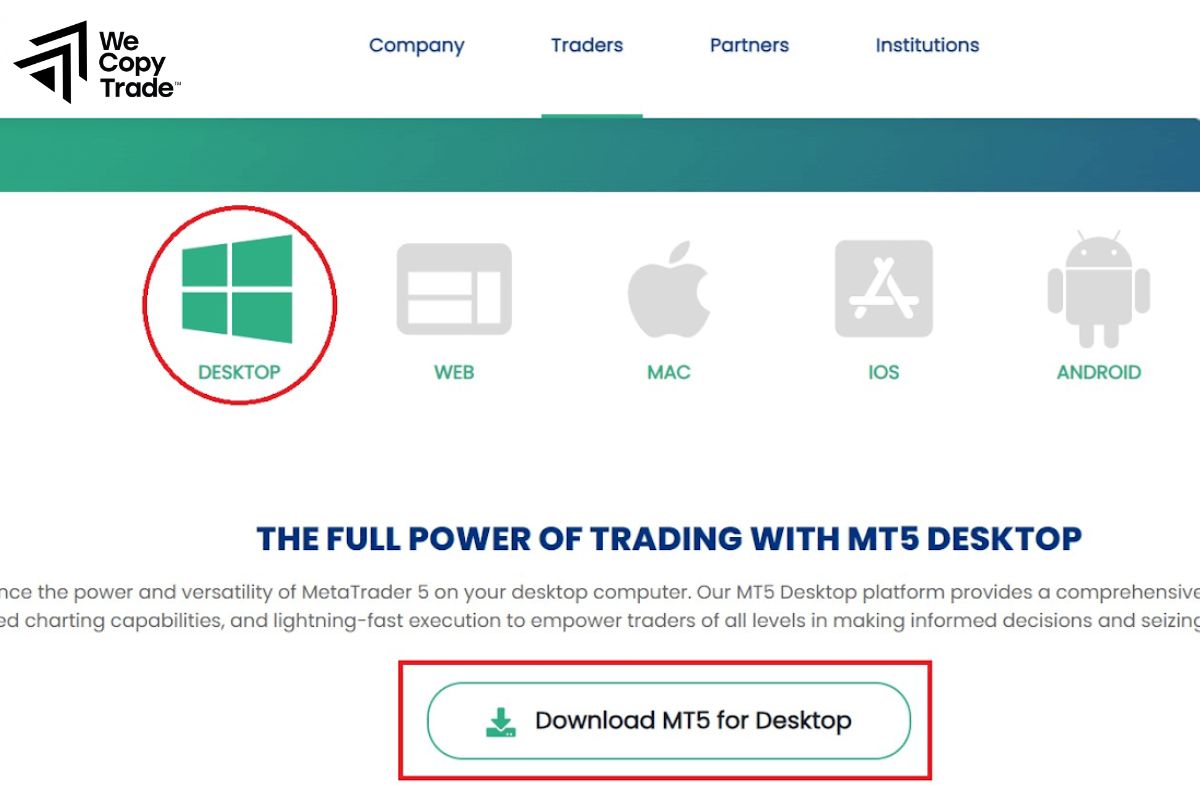 Download and install MT5