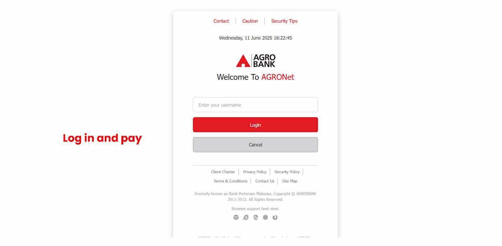 Step 4: Complete the payment securely via your bank's online system