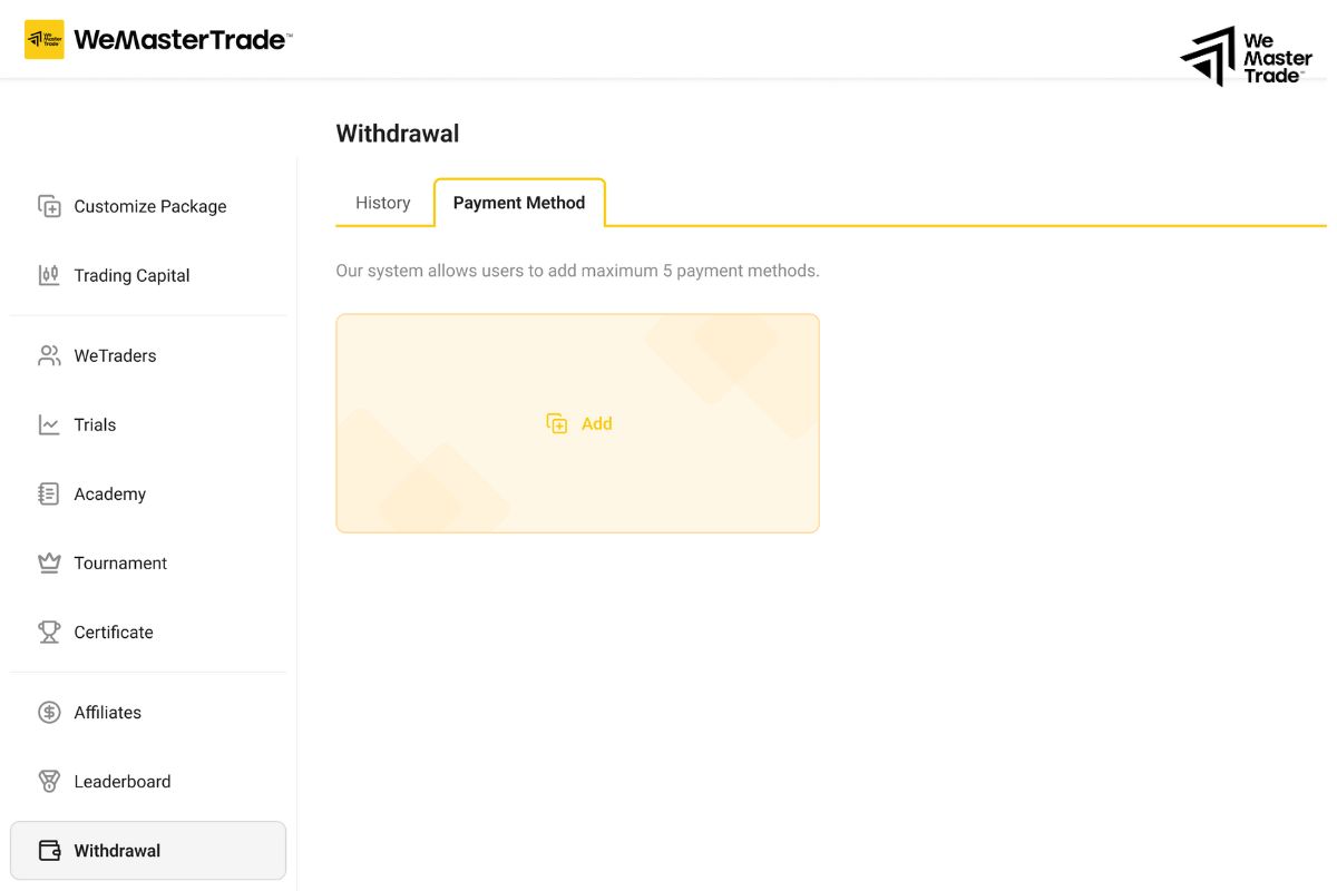 Step 2: Add a New Payment Method