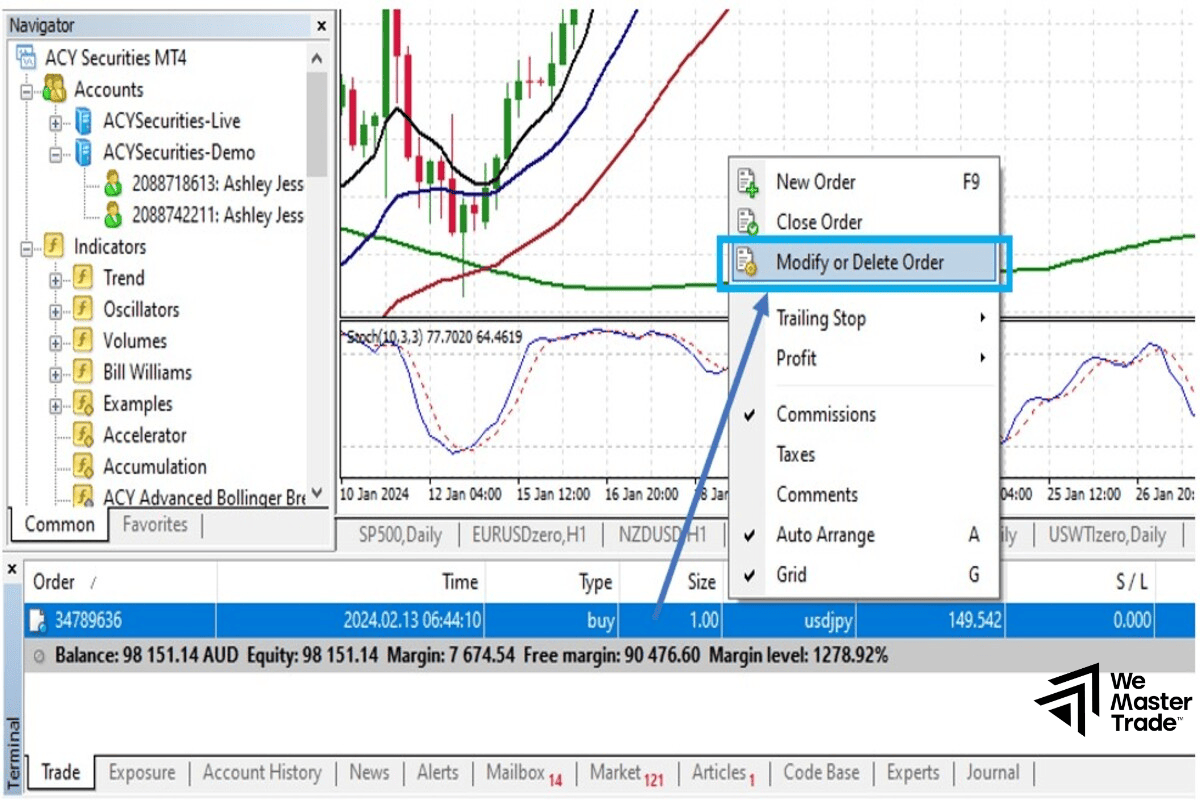 How to Modify and Close Orders