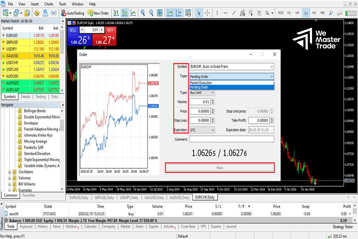 How to place MT5 orders on a computer (PC/Laptop)