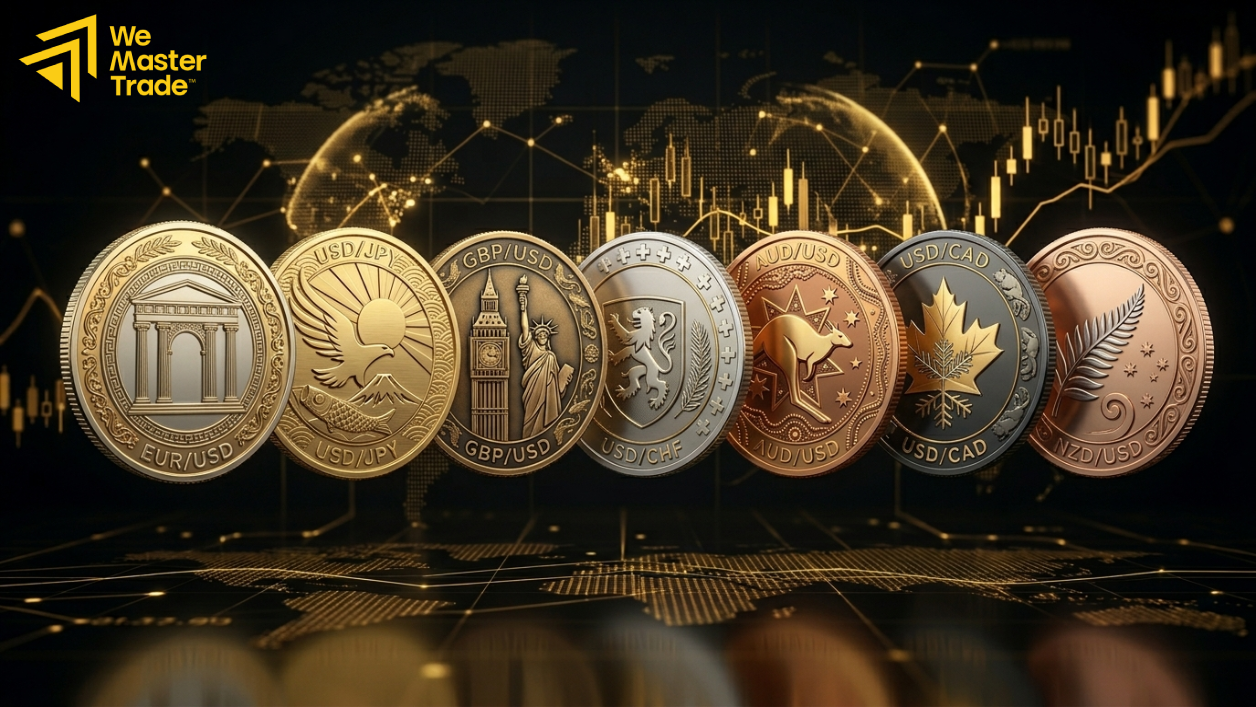 Daftar major pair forex yang paling populer di pasar global: EUR/USD, GBP/USD, USD/JPY, USD/CHF, AUD/USD, USD/CAD, dan NZD/USD.