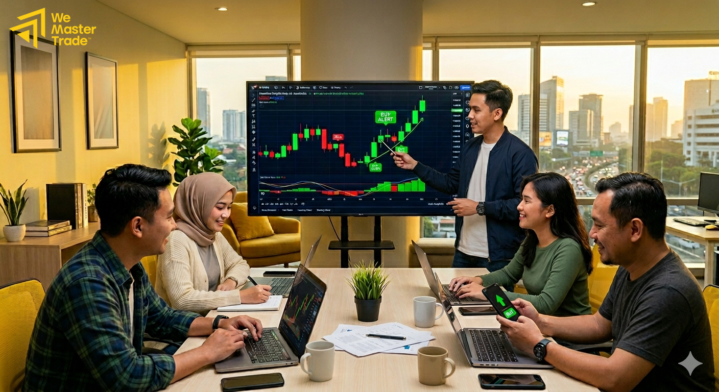 Bergabung dengan komunitas trader indonesia membantu trader berbagi strategi, wawasan pasar, dan pengalaman untuk berkembang bersama lebih konsisten.