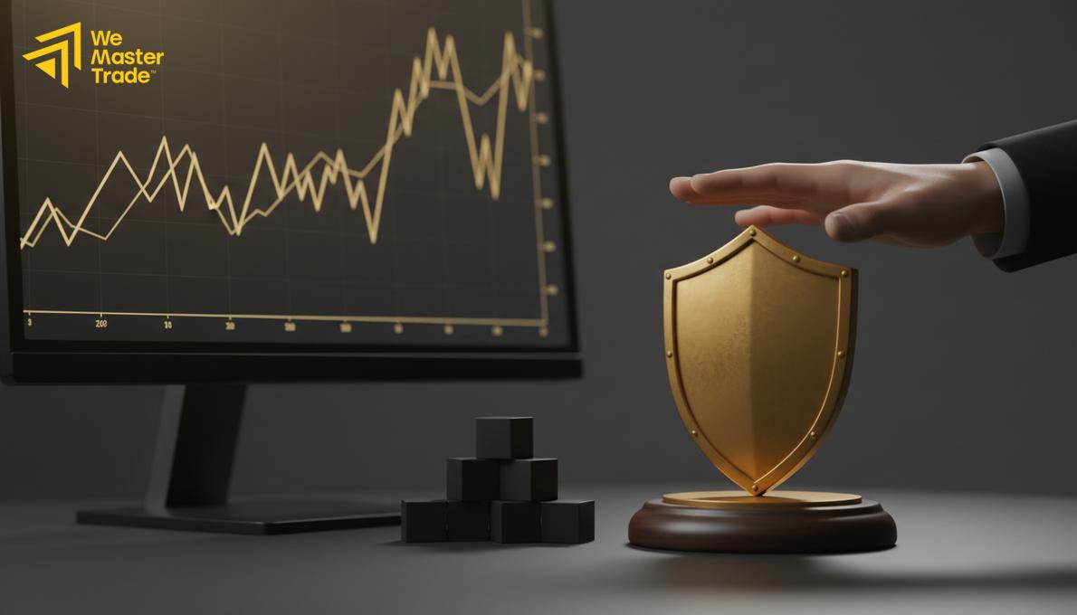 អ្នកជួញដូរកំពុងគណនា stop loss និងគ្រប់គ្រងថវិកាក្នុងការជួញដូរ Forex