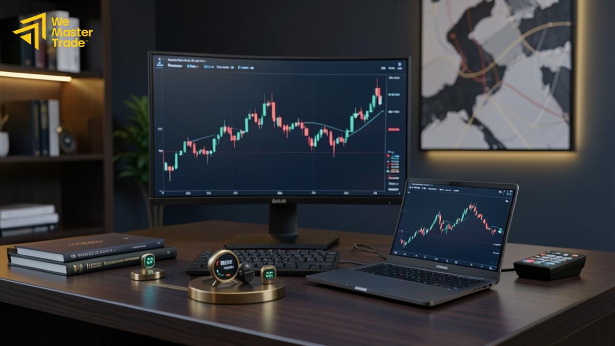 Trader memeriksa ulasan dan reputasi prop firm sebelum mendaftar challenge
