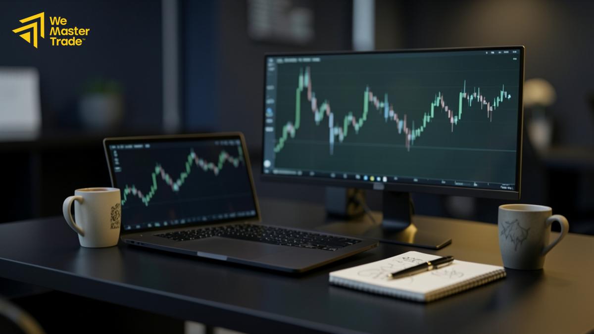 Berbagai instrumen trading seperti saham, forex, crypto, dan emas yang dapat dipilih trader
