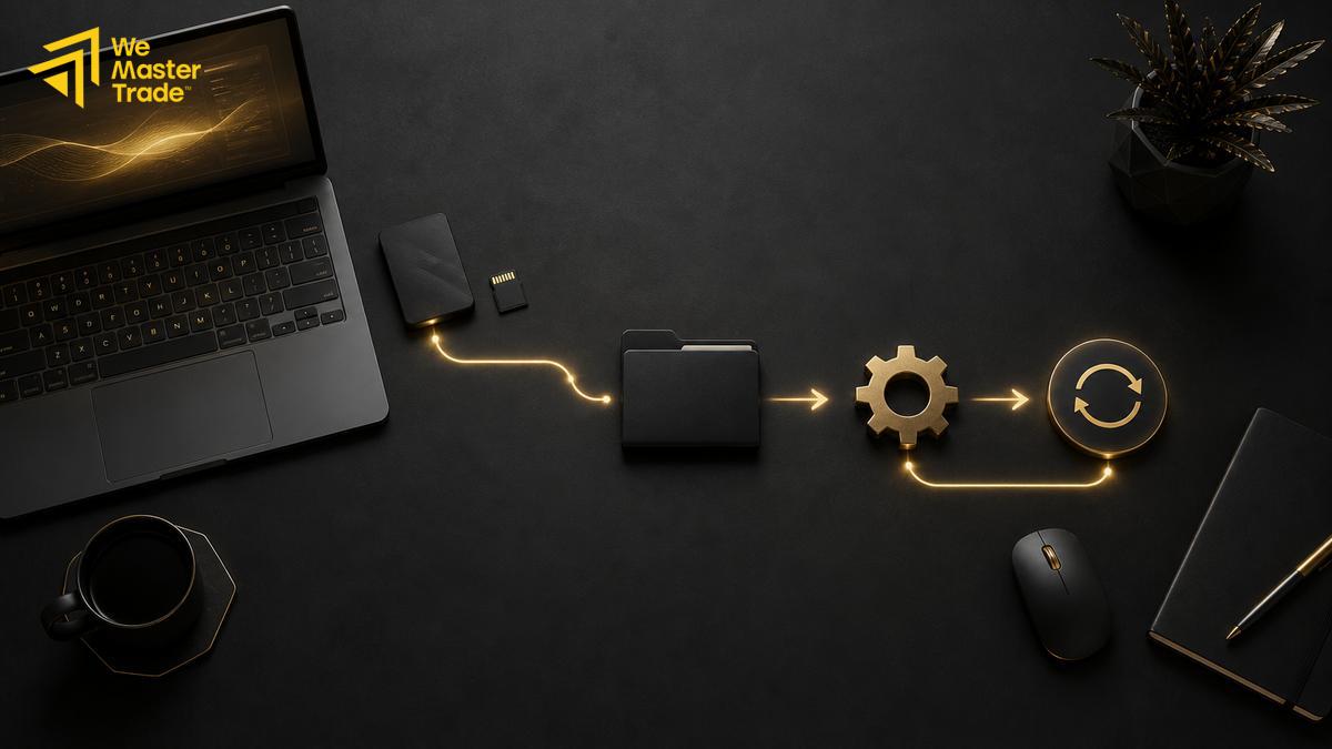 ការ Attach Expert Advisor ទៅ chart ហើយបើក AutoTrading នៅ MT5