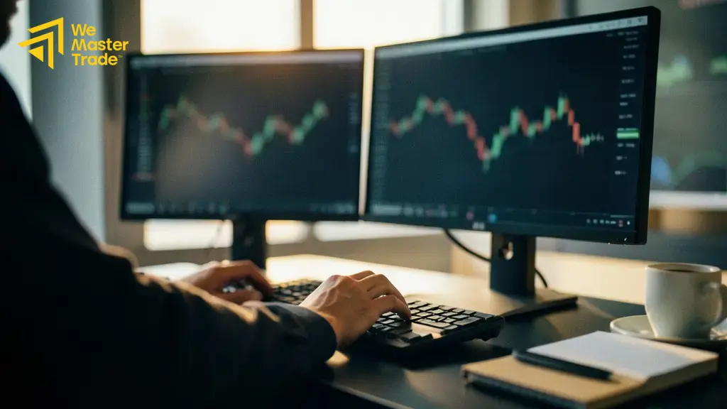 Cara Memulai Trading Forex untuk Pemula 1 Ilustrasi pemula mempelajari cara kerja trading forex melalui chart dan pair mata uang