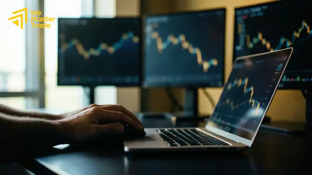 TradingView chart live ជាមួយ timeframe និង drawing tools