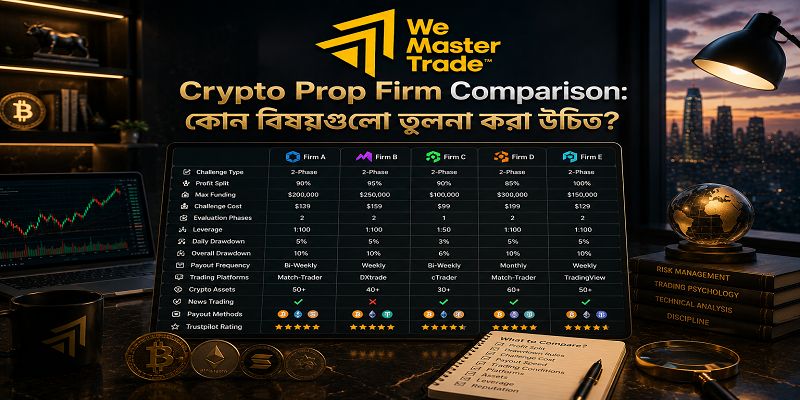 Crypto Prop Firm Comparison: কোন বিষয়গুলো তুলনা করা উচিত?