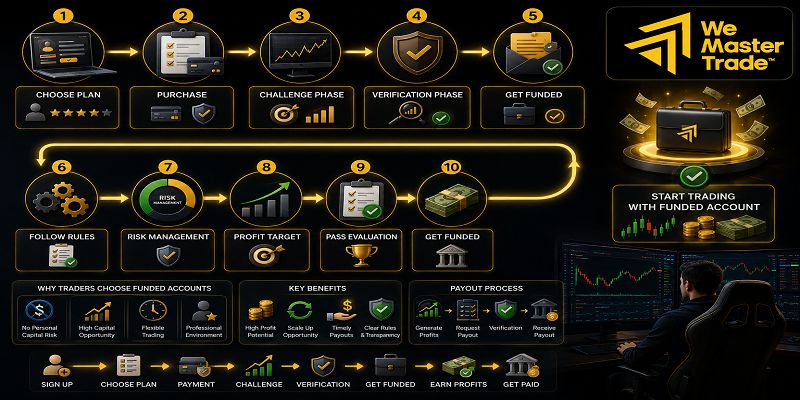 Funded Trading Programs คืออะไร? คู่มือสำหรับเทรดเดอร์ที่อยากเริ่มโดยไม่ต้องใช้เงินทุนก้อนใหญ่ 1 Funded Account ทำงานอย่างไร ตั้งแต่สมัครจนได้รับเงินทุน?
