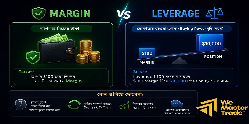 Margin এবং Leverage-এর মধ্যে পার্থক্য কী? কেন এত মানুষ এই দুটি বিষয় গুলিয়ে ফেলেন?