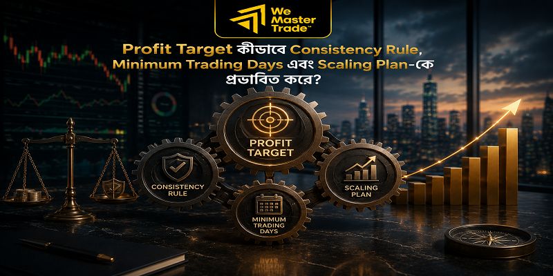 Profit Target কী? Prop Firm Challenge-এ এটি কেন এত গুরুত্বপূর্ণ? 3 Profit Target কীভাবে Consistency Rule, Minimum Trading Days এবং Scaling Plan-কে প্রভাবিত করে?
