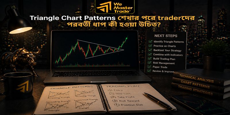Triangle Chart Patterns: ফরেক্স ট্রেডারদের জন্য সম্পূর্ণ গাইড 4 Triangle Chart Patterns শেখার পরে traderদের পরবর্তী ধাপ কী হওয়া উচিত?