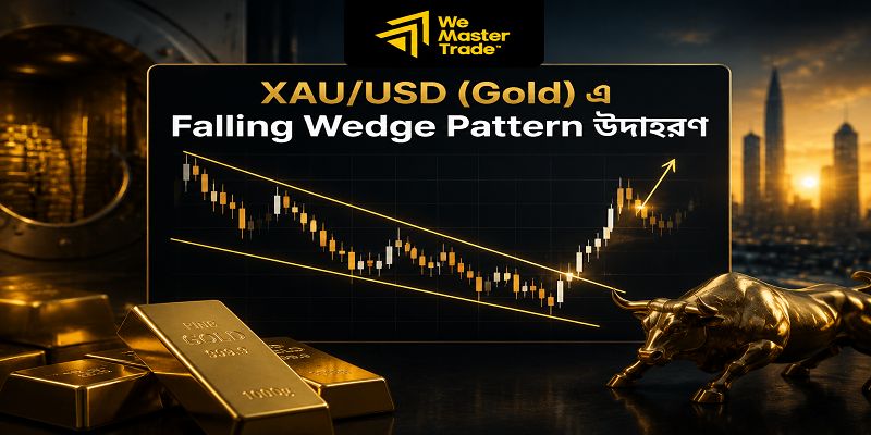 Falling Wedge Pattern কী? Forex Trader দের জন্য সহজ সম্পূর্ণ গাইড 4 XAU/USD (Gold) এ Falling Wedge Pattern উদাহরণ