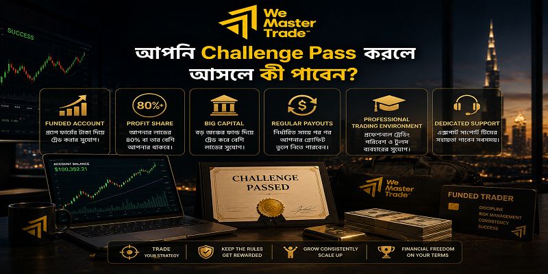 Prop Firm Challenge কী? নতুন Trader-দের জন্য সম্পূর্ণ গাইড 1 আপনি Challenge Pass করলে আসলে কী পাবেন?