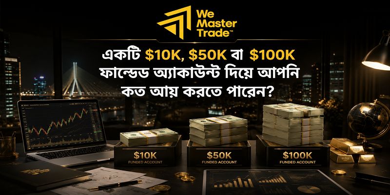 প্রপ ফার্মের ট্রেডাররা কত আয় করেন? 3 একটি $10K, $50K বা $100K ফান্ডেড অ্যাকাউন্ট দিয়ে আপনি কত আয় করতে পারেন?