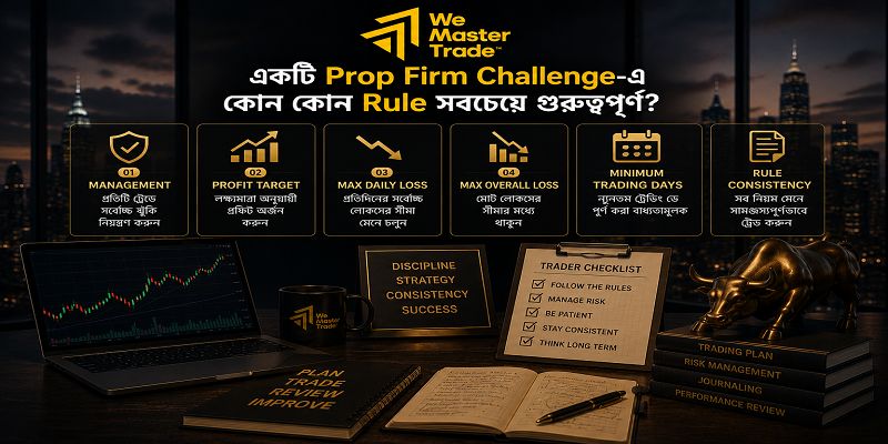 Prop Firm Challenge কী? নতুন Trader-দের জন্য সম্পূর্ণ গাইড 2 একটি Prop Firm Challenge-এ কোন কোন Rule সবচেয়ে গুরুত্বপূর্ণ?