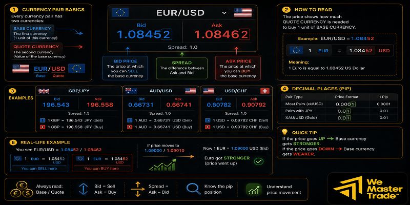 কীভাবে একটি Currency Pair-এর Exchange Rate সহজে পড়বেন?