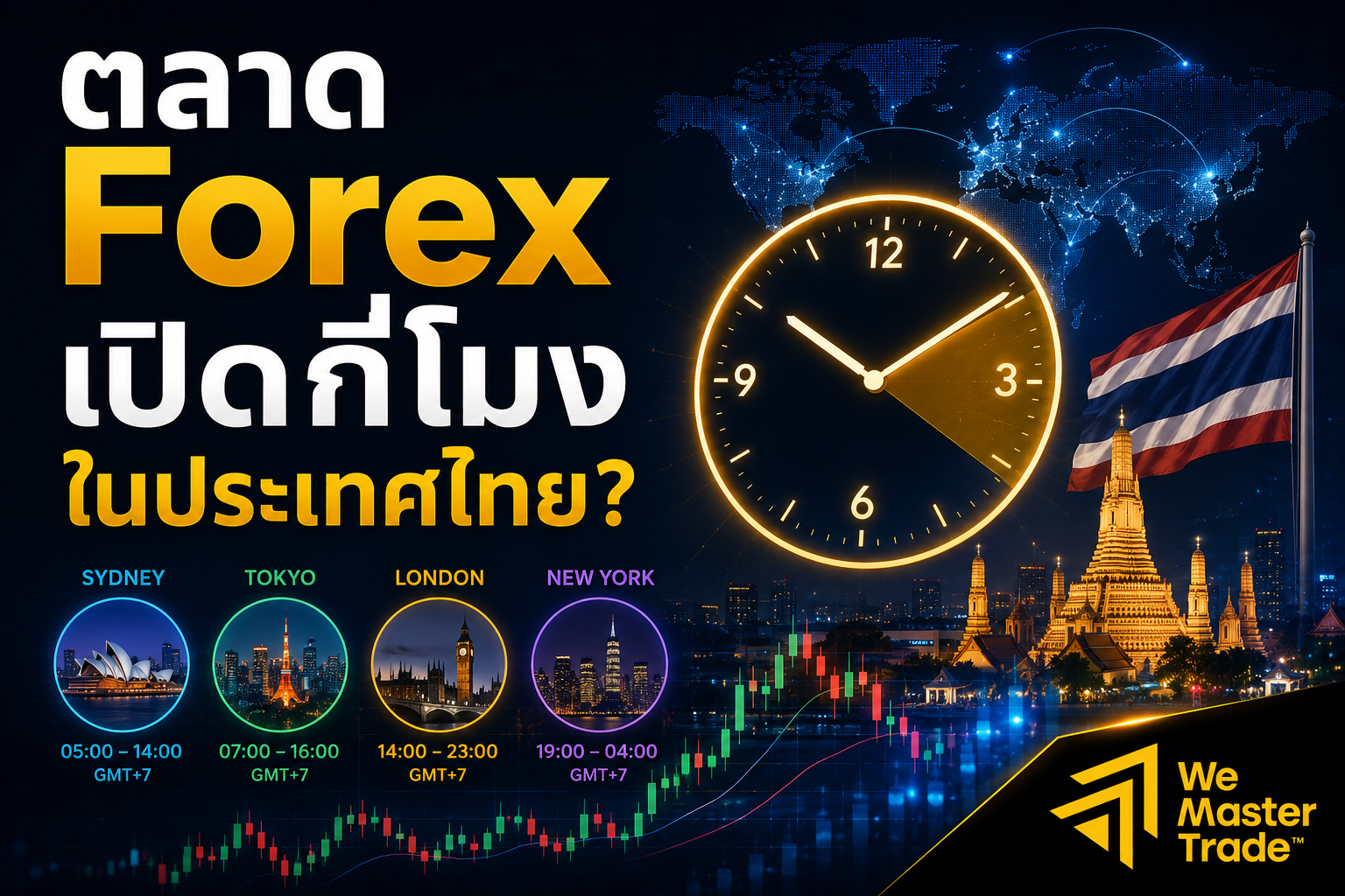ตลาด Forex เปิดกี่โมง? เวลาเปิด-ปิดตลาด Forex ตามเวลาไทย (UTC+7) 1 ตลาด Forex เปิดกี่โมงในประเทศไทย