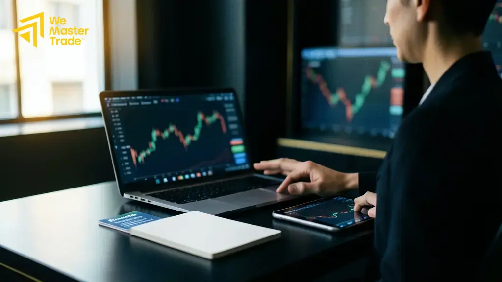 Prop Firm No Deposit: Apa Itu, Cara Kerja, dan Cara Cek Aman atau Tidak 1 Ilustrasi alur kerja prop firm no deposit dari registrasi hingga pembagian hasil