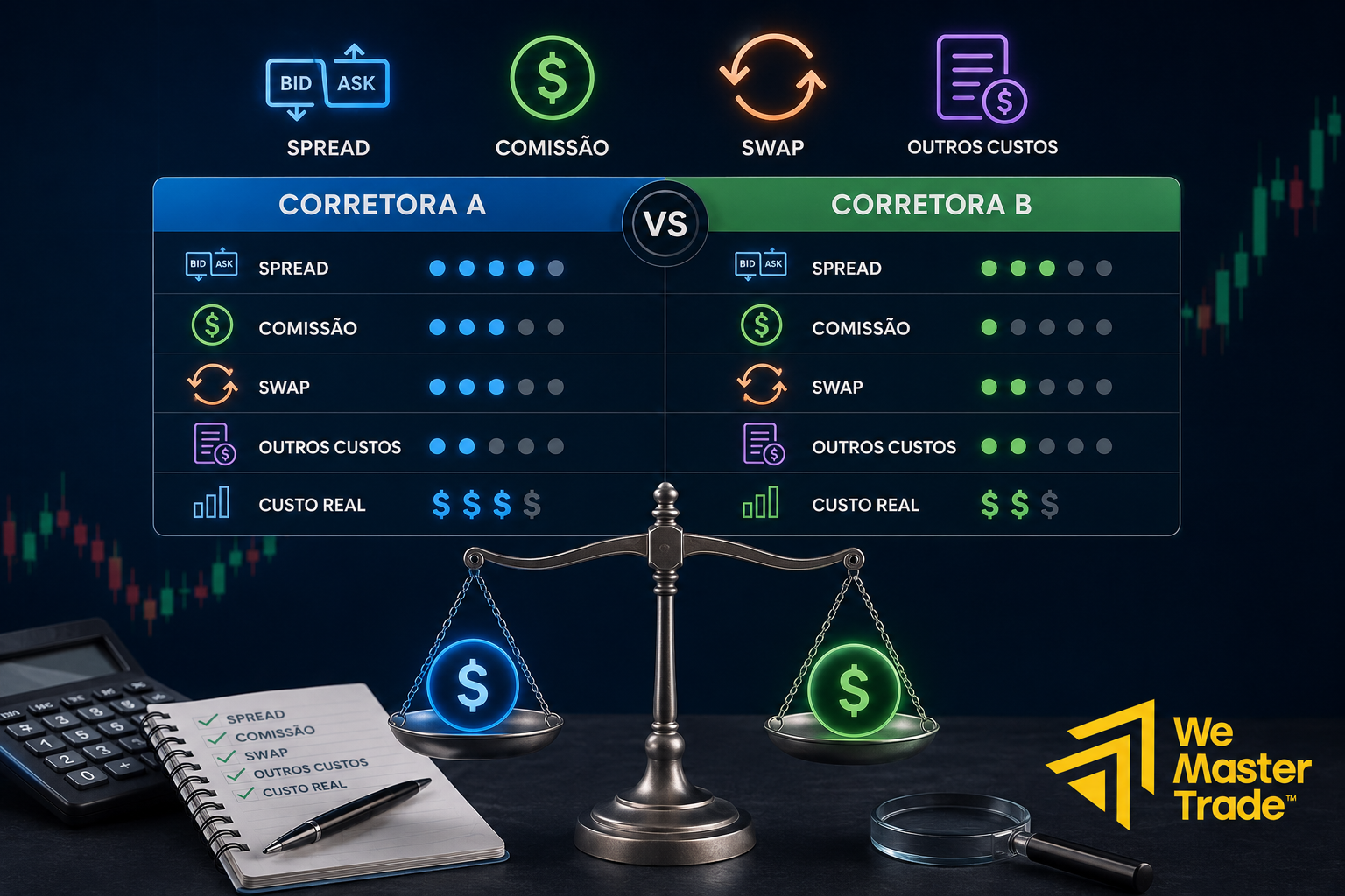 Como Escolher uma Corretora Forex no Brasil: 7 Critérios 2 Compare spread, comissão e custo real de negociação