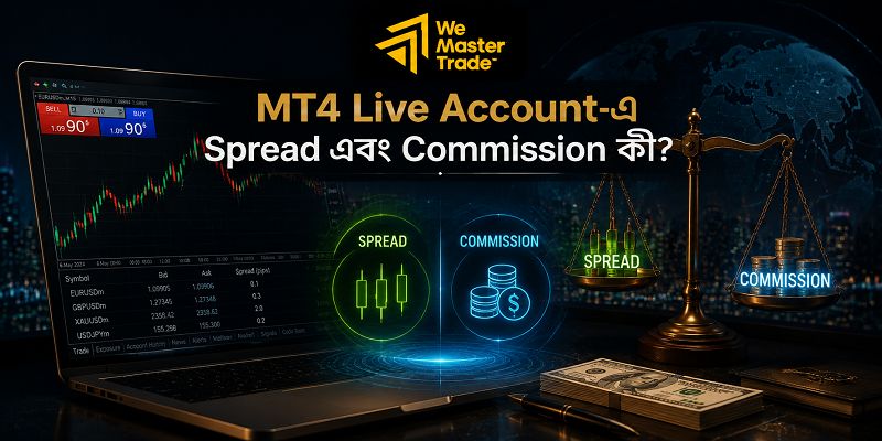 MT4 Live Account-এ Spread এবং Commission কী?
