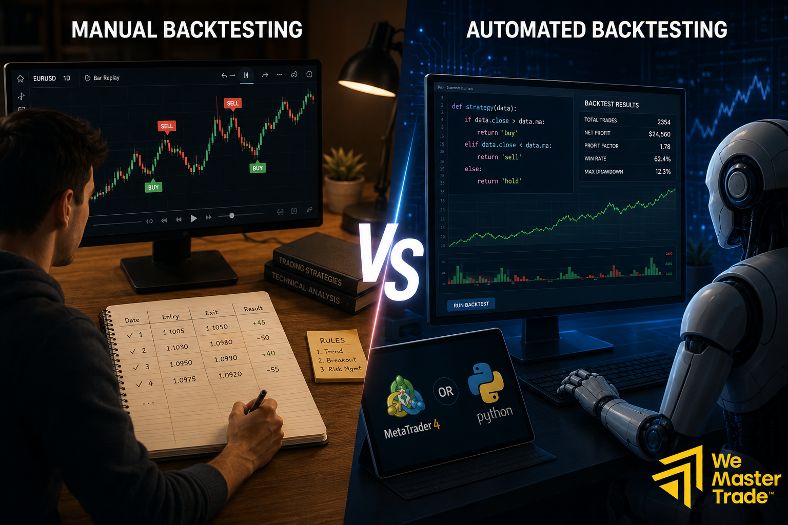 Backtesting Strategy: ধাপে ধাপে ব্যাকটেস্টিং গাইড (২০২৬) 1 Manual নাকি Automated Backtesting
