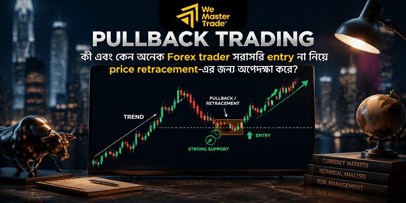 Pullback Trading কী? Forex-এ Pullback Strategy দিয়ে ভালো Entry খুঁজে পাওয়ার সম্পূর্ণ গাইড 1 Pullback Trading কী এবং কেন অনেক Forex trader সরাসরি entry না নিয়ে price retracement-এর জন্য অপেক্ষা করে?