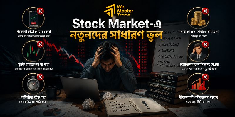 Stock Market কী? শেয়ার বাজার সম্পর্কে সম্পূর্ণ বাংলা গাইড 5 Stock Market-এ নতুনদের সাধারণ ভুল