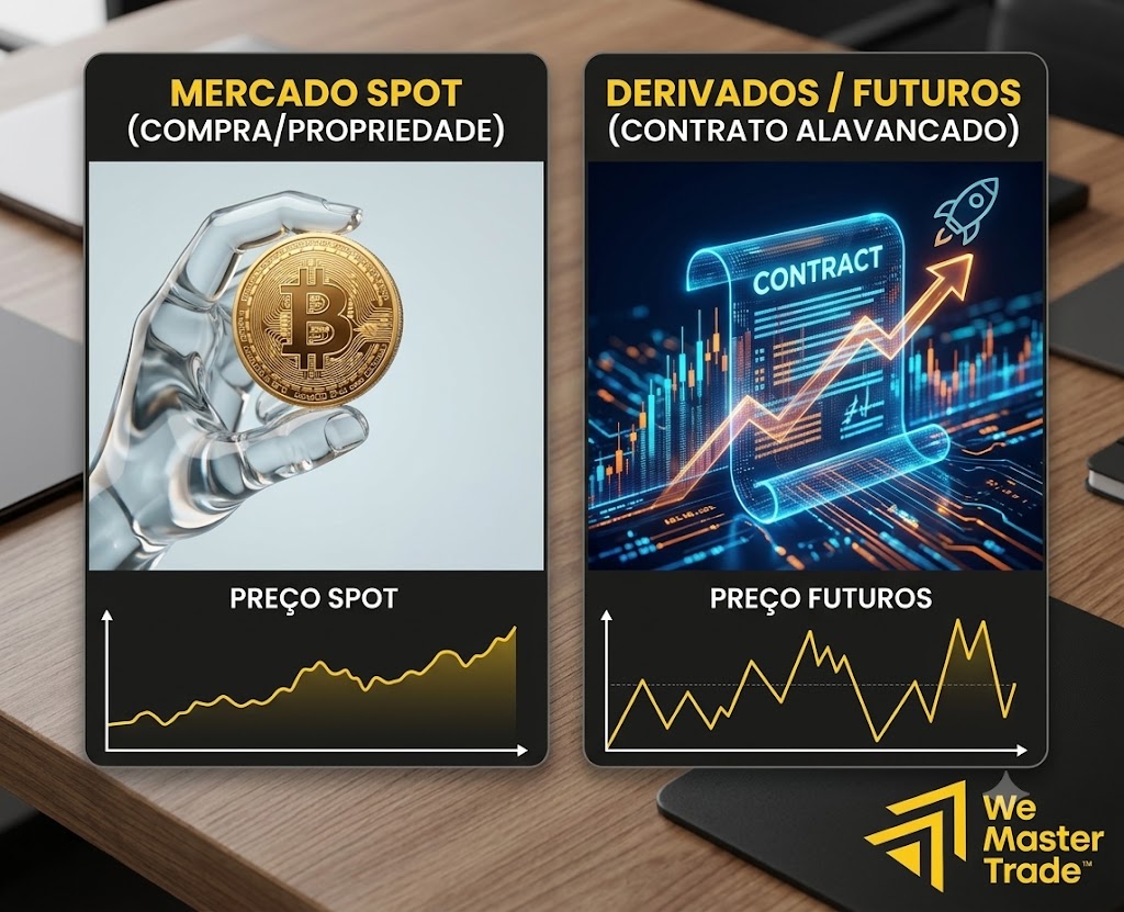 Como Negociar Criptomoedas no Brasil: Guia Completo de Estratégias, Regulação e Gestão de Risco 2 diferenca-cripto-spot-vs-futuros