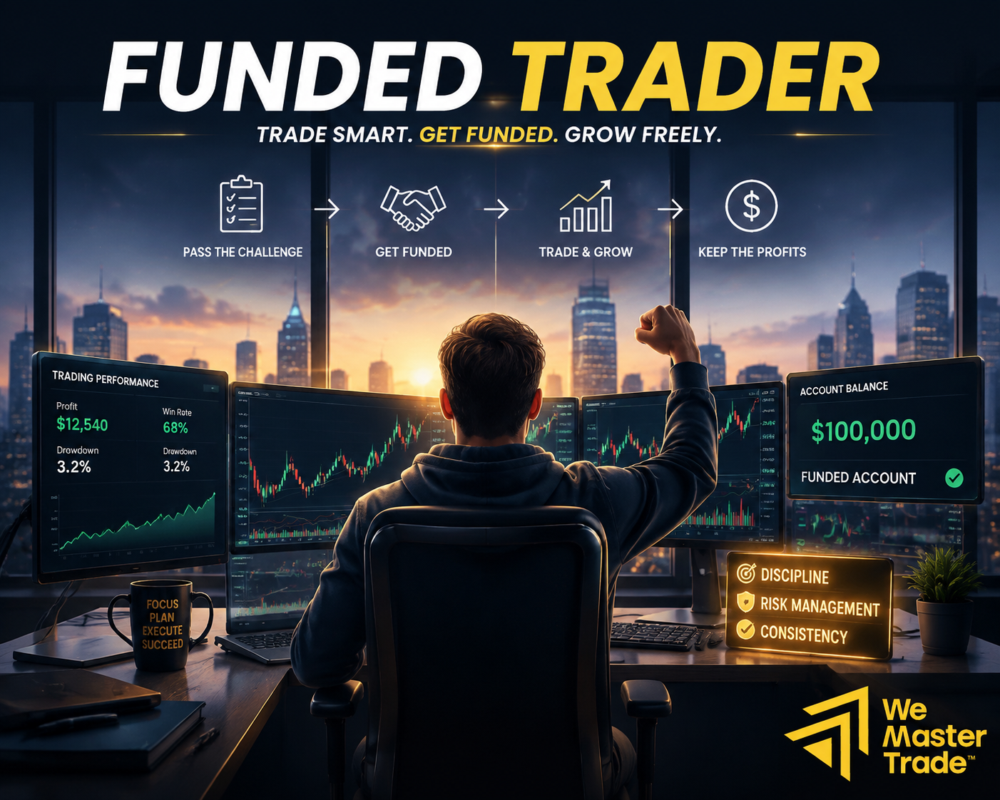 Trader Financiado: O Que É e Como Saber se É Confiável 1 trader financiado