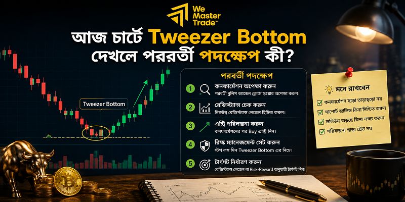 Tweezer Bottom কী? Pattern শনাক্ত ও Trade করার কৌশল 4 আজ চার্টে Tweezer Bottom দেখলে পরবর্তী পদক্ষেপ কী?