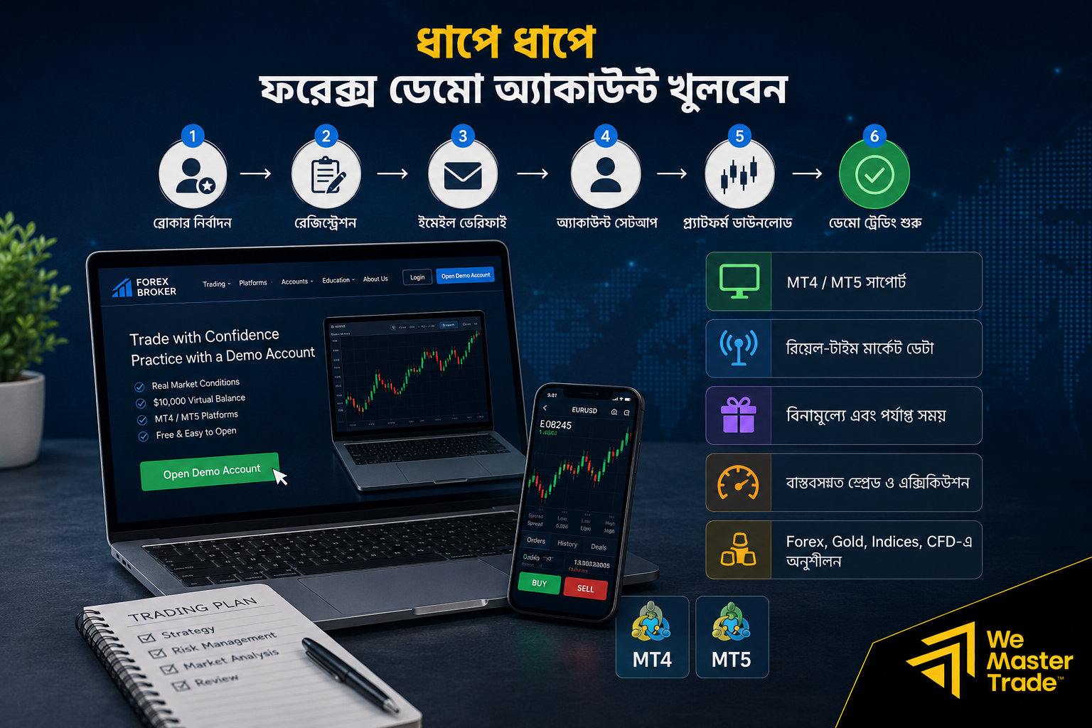ডেমো ট্রেডিং ফরেক্স: শুরুর গাইড বাংলাদেশের জন্য 2 ধাপে ধাপে কীভাবে একটি ফরেক্স ডেমো অ্যাকাউন্ট খুলবেন