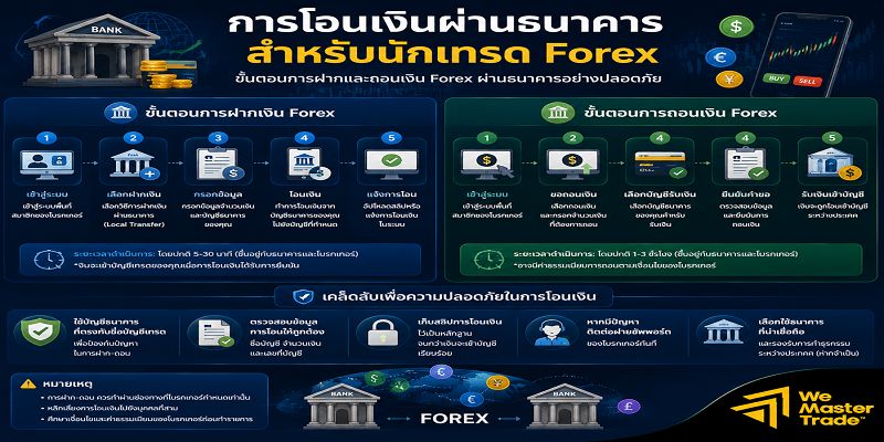 การโอนเงินผ่านธนาคาร คืออะไร? คู่มือเข้าใจวิธีโอนเงินผ่านธนาคารอย่างละเอียด 3 การโอนเงินผ่านธนาคารสำหรับนักเทรด Forex