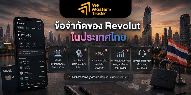 Revolut ในประเทศไทย: ใช้ได้หรือไม่ สมัครอย่างไร และมีทางเลือกอะไรบ้าง? 3 ข้อจำกัดของ Revolut ในประเทศไทย