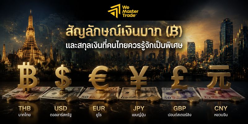 สัญลักษณ์สกุลเงินโลก: รวมทุกสกุลเงินที่ควรรู้ 2 สัญลักษณ์เงินบาทไทย (฿) และสกุลเงินที่คนไทยควรรู้จักเป็นพิเศษ