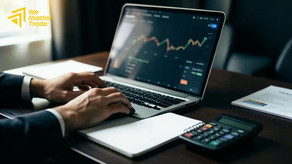 Garis simple moving average pada chart harga instrumen keuangan