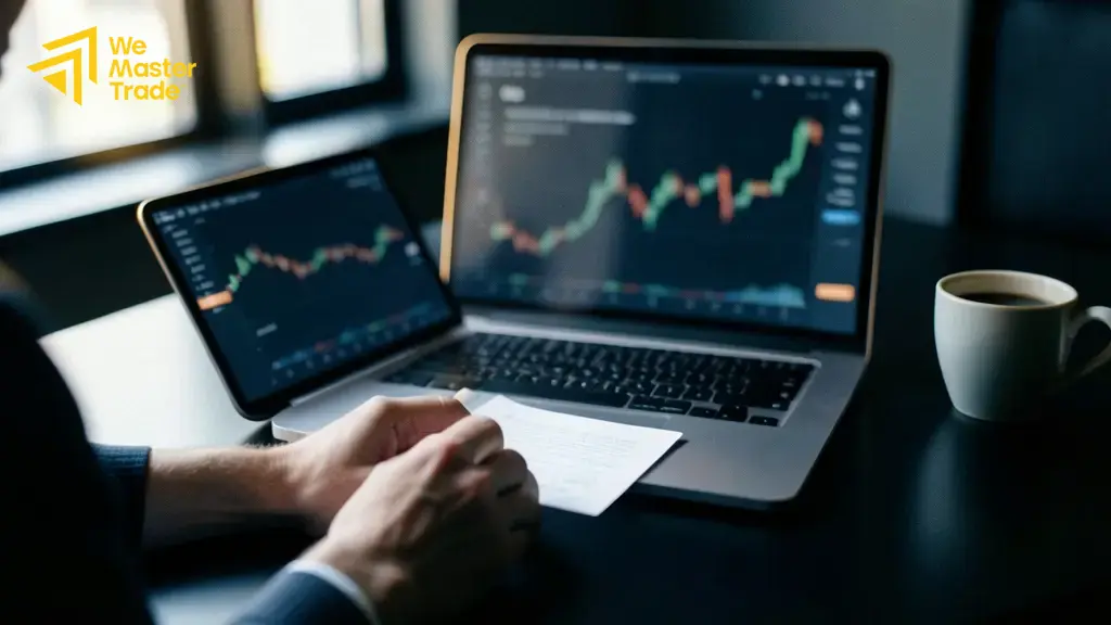 Ilustrasi kondisi bullish bearish dan sideways pada strategi EMA scalping