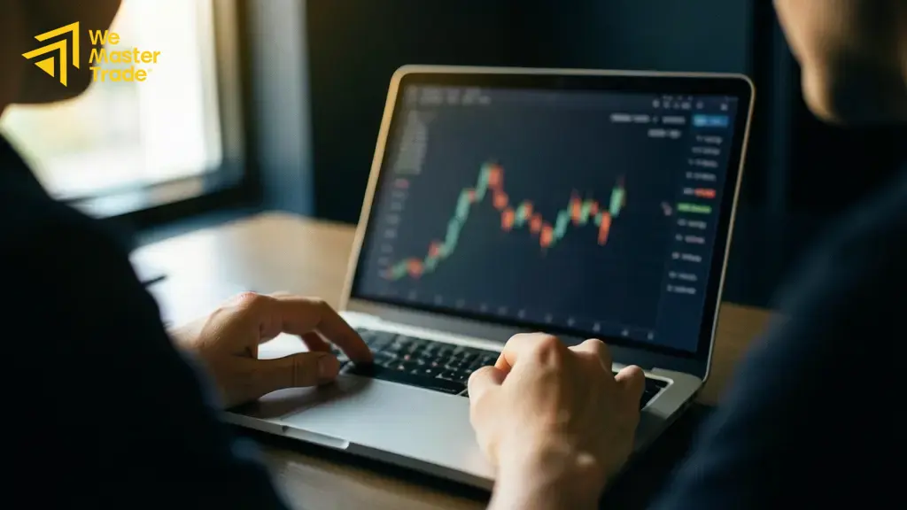 Tampilan beberapa garis EMA dengan periode berbeda pada platform grafik