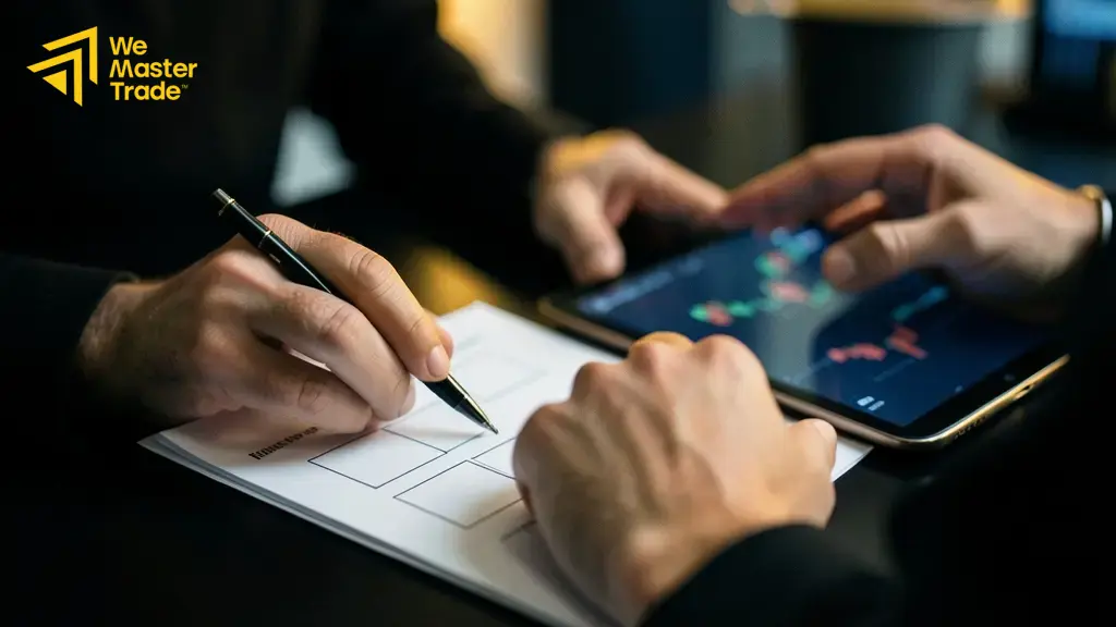 អេក្រង់ Forex Calculator បង្ហាញប្រអប់បញ្ចូលទិន្នន័យការជួញដូរ