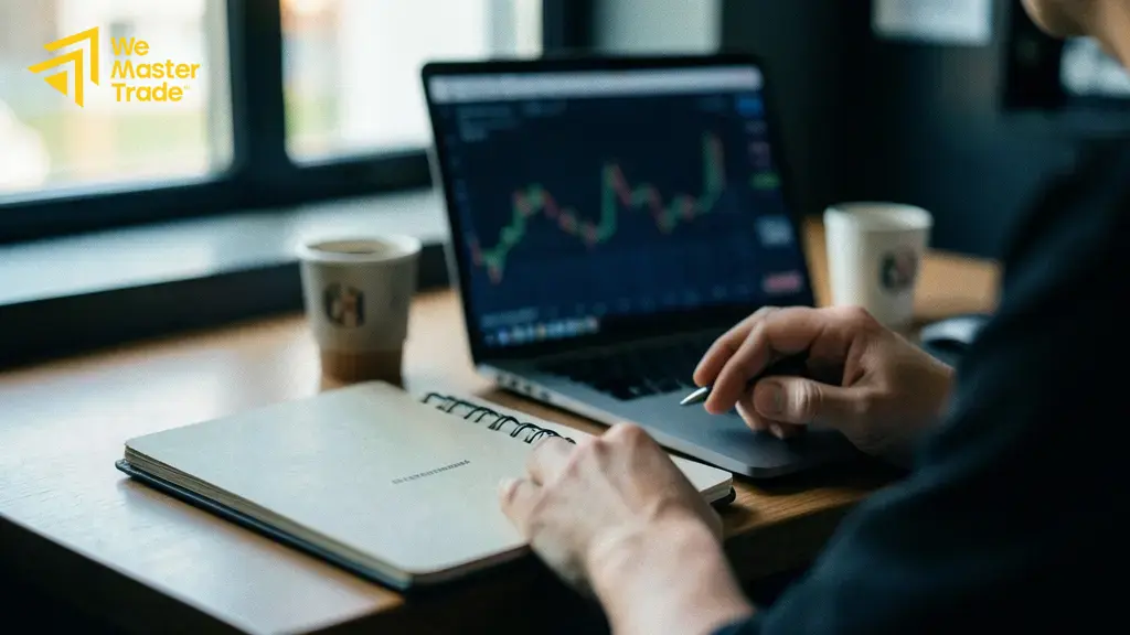 អ្នកថ្មីកំពុងរៀនមូលដ្ឋាន day trading នៅលើវេទិកាជួញដូរ