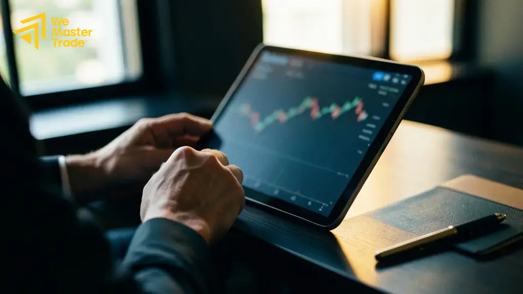 Ilustrasi level Fibonacci retracement pada grafik harga